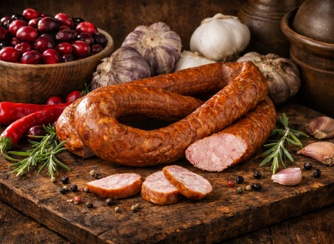 Kiełbasa wiejska z ognia