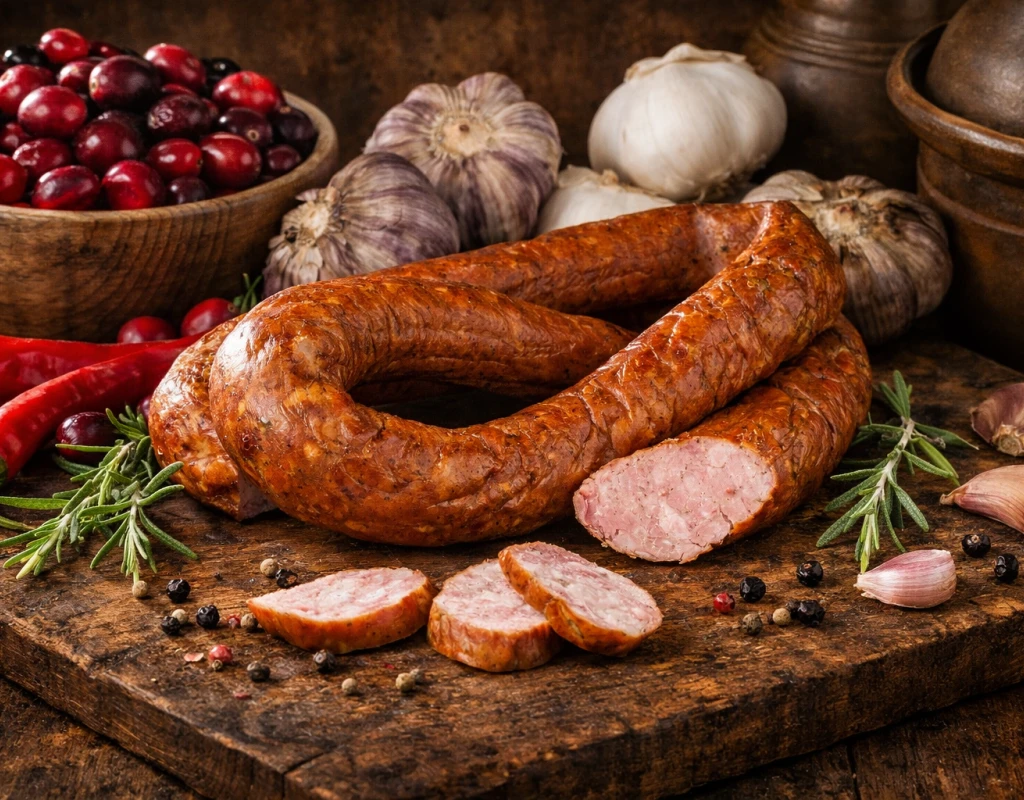 Kiełbasa wiejska z ognia