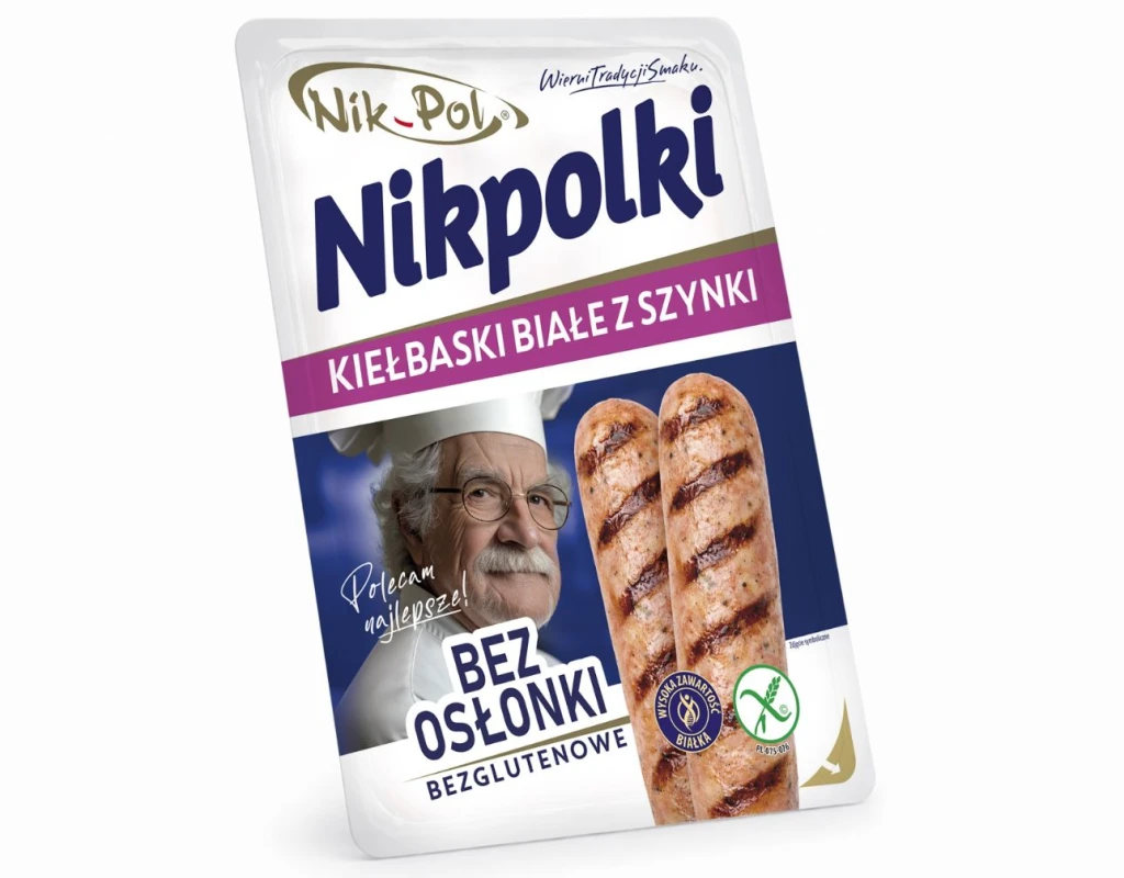 NIKPOLKI KIEŁBASKI BIAŁE Z SZYNKI 310g